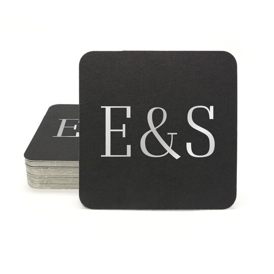 Initial Duo Square Coasters